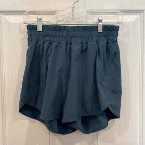 Lululemon Track That Mid-Rise Lined Shorts, 5" Inseam, Iron Blue, Size 6